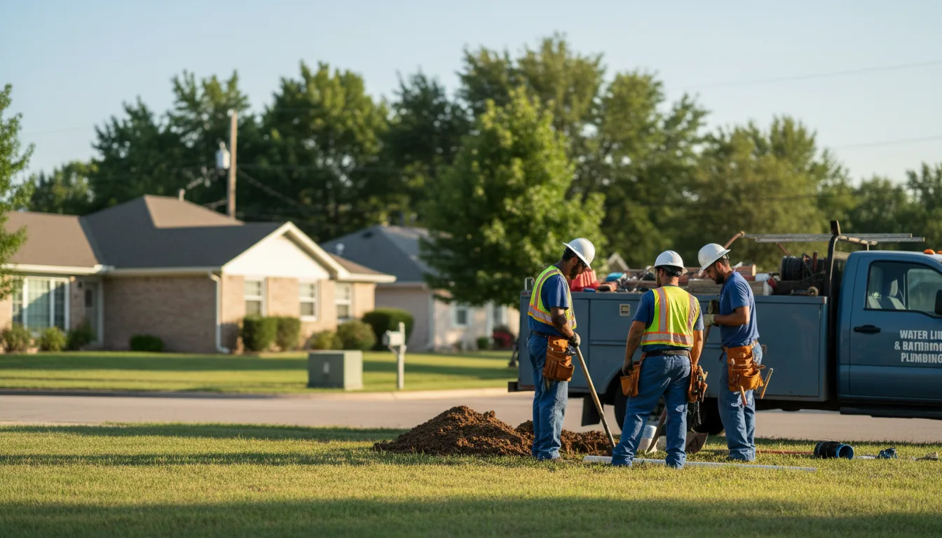 Residential water line and bathroom plumbing service in Dayton, TX